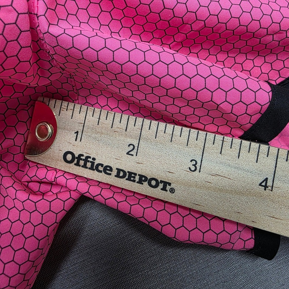 Nike Dri-FIT Tempo Running Shorts Pink Black Honeycomb Hexagon Print Womens M - Picture 3 of 5